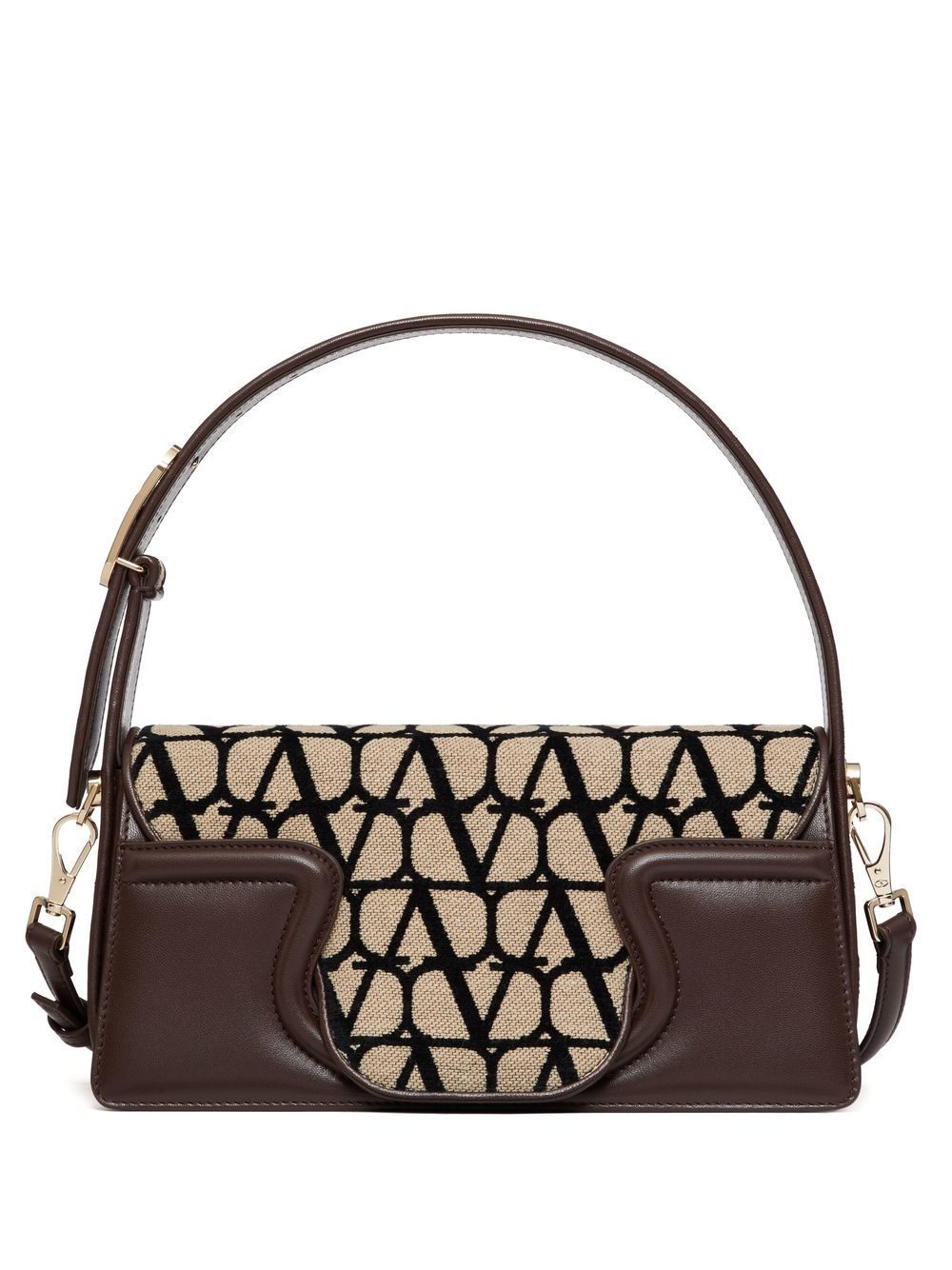 VALENTINO GARAVANI The Le Grand Deuxième Toile Iconographe Shoulder Handbag in Brown for Women