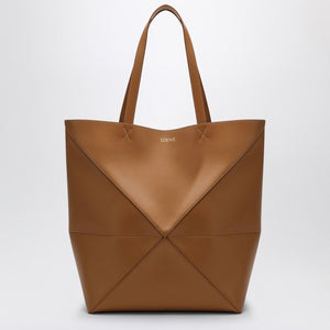 LOEWE Puzzle Fold Large Desert Leather Tote for Men