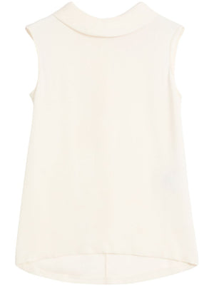 VALENTINO Silk High-Neck Sleeveless Top