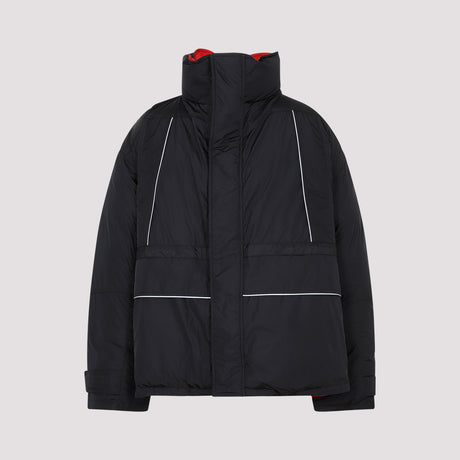 BALENCIAGA Men's Parka Jacket - Modern Funnel Neck Design