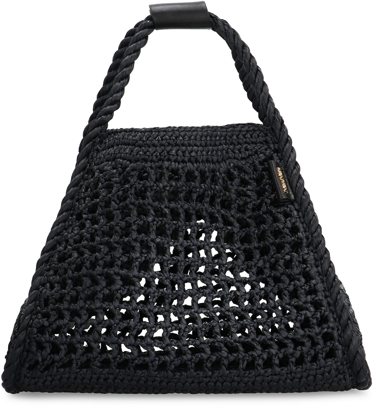 MAX MARA Sophisticated Black Raffia Women's Handbag