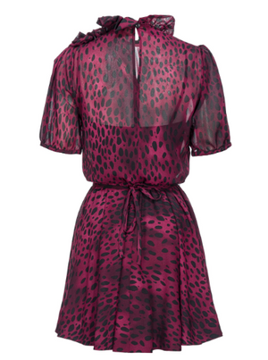 PINKO Mini Frilled Cheetah Print Dress