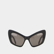 BALENCIAGA Stylish Black Sunglasses for Fashionable Women | SS24 Collection