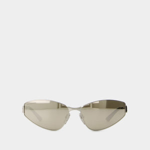 BALENCIAGA Gray Metal Sunglasses for Any Season