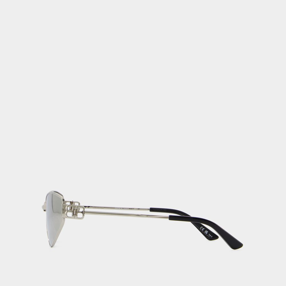 BALENCIAGA Gray Metal Sunglasses for Any Season