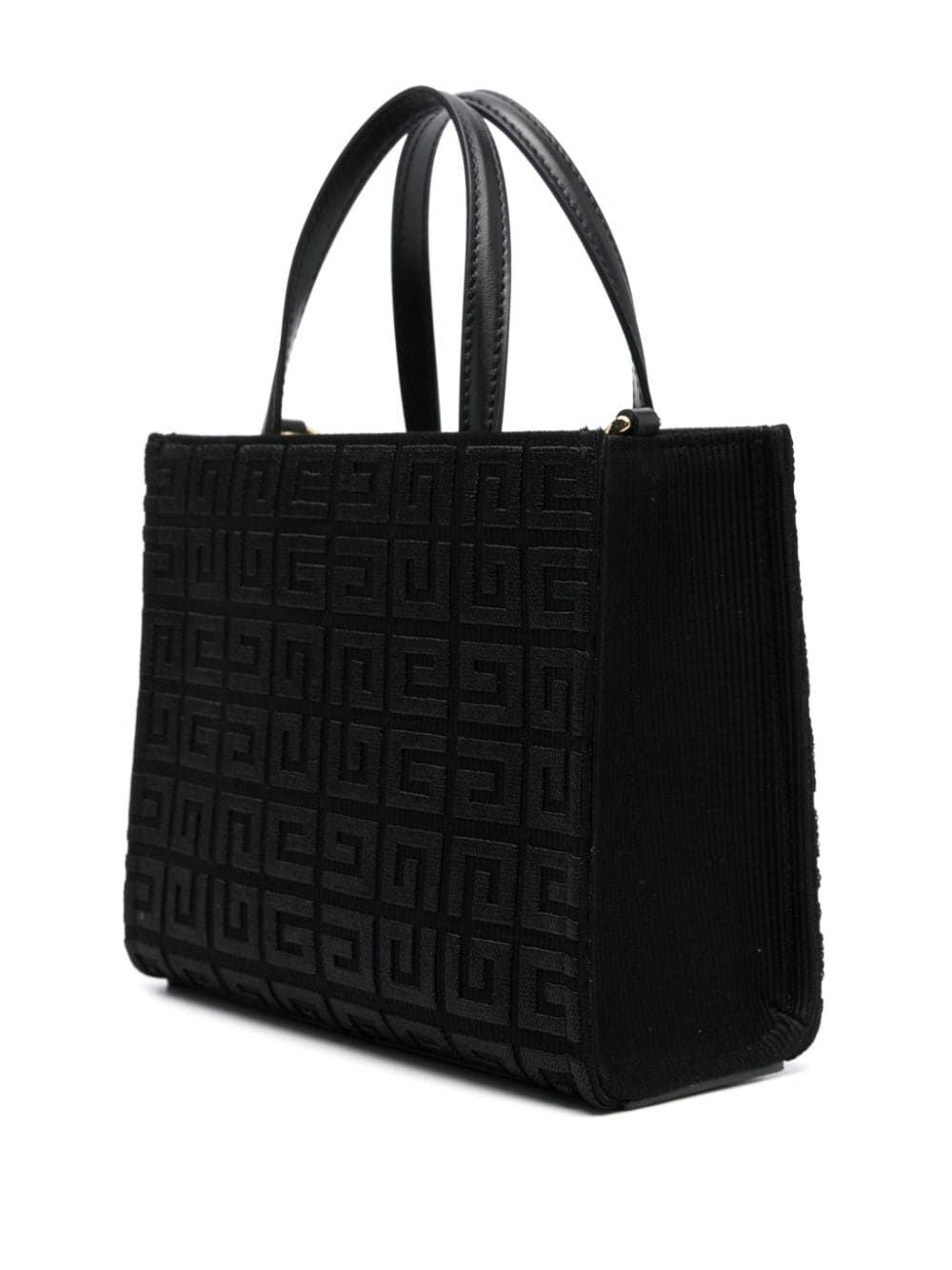 GIVENCHY Mini G-Tote Black Cotton Blend Top-Handle Bag for Women, SS24