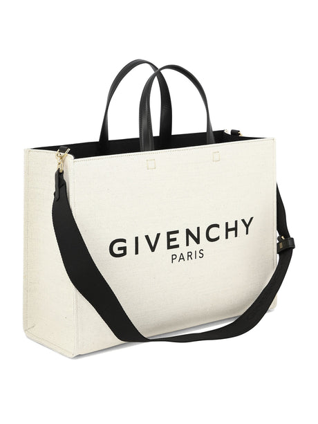 GIVENCHY Women's Nude & Neutral Cotton Blend Medium Tote Handbag W:37CM H:27CM D:14CM SS24