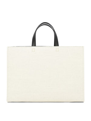 GIVENCHY Women's Nude & Neutral Cotton Blend Medium Tote Handbag W:37CM H:27CM D:14CM SS24