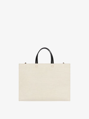 GIVENCHY Women's Nude & Neutral Cotton Blend Medium Tote Handbag W:37CM H:27CM D:14CM SS24