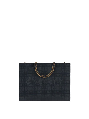 Black Medium Tote Handbag with Chain for Women - FW23