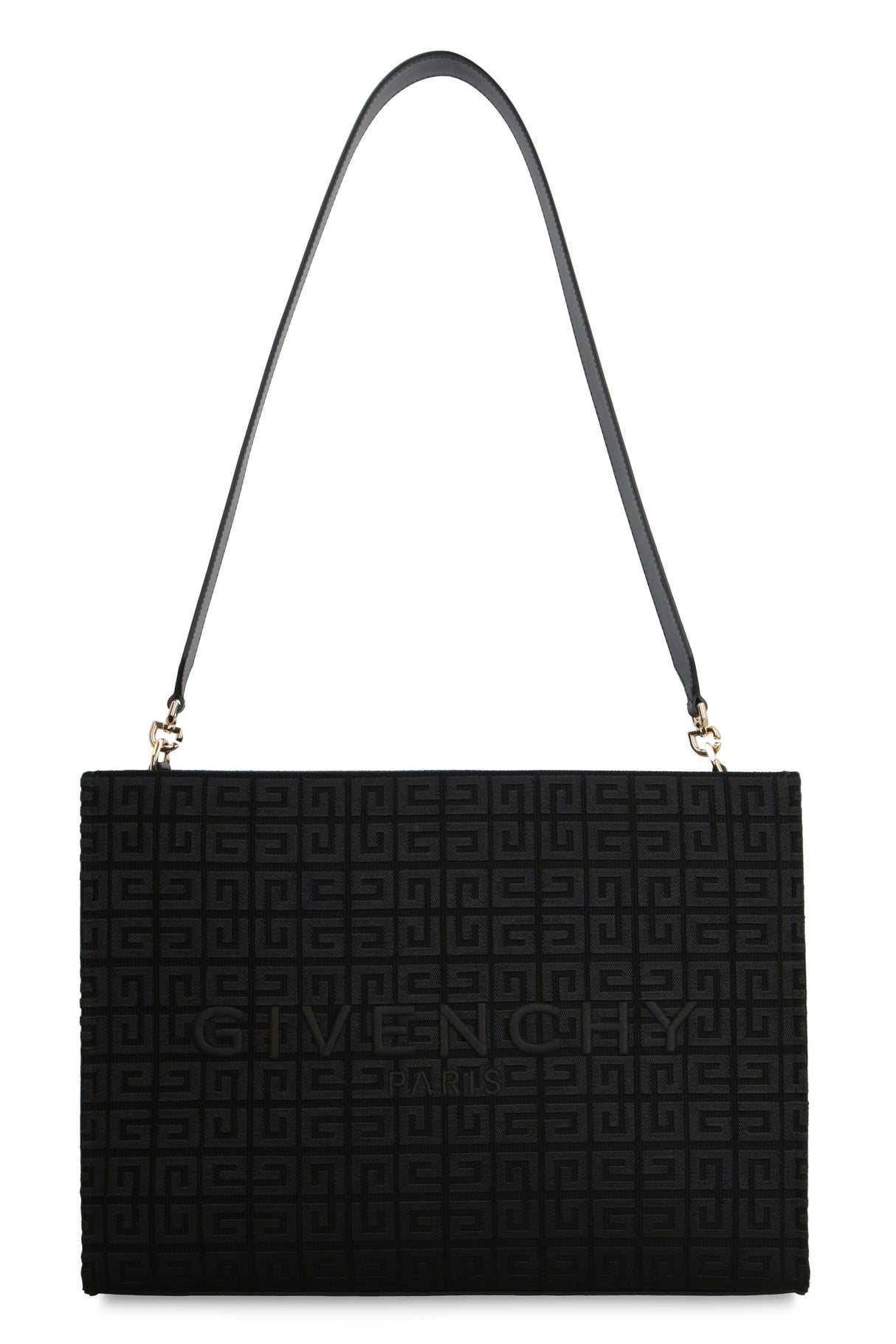 GIVENCHY Elegant Medium Black Cotton-Blend Tote with Chain Detail for Women, FW23