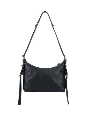 GIVENCHY Chic Mini Black Leather Handbag with Adjustable Strap and Buckle Detail