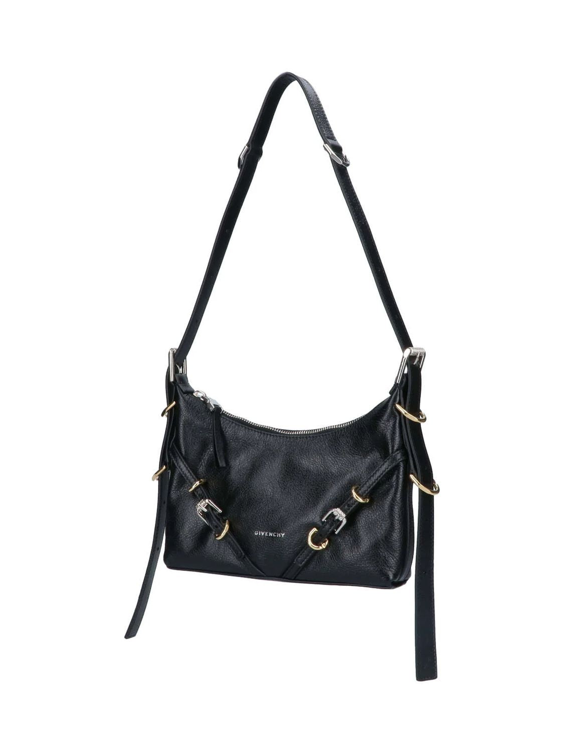 GIVENCHY Mini Voyou Calfskin Leather Crossbody Handbag in Black for Women SS24