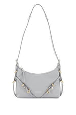 GIVENCHY Chic Mini Light Grey Leather Handbag with Adjustable Handle and Decorative Buckles