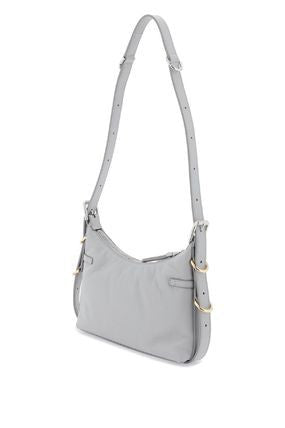 GIVENCHY Mini Voyou Calfskin Leather Crossbody Handbag in Light Grey