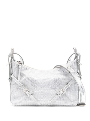 GIVENCHY Strass Crystal Mini Crossbody Shoulder Bag with Silver-Tone Accents