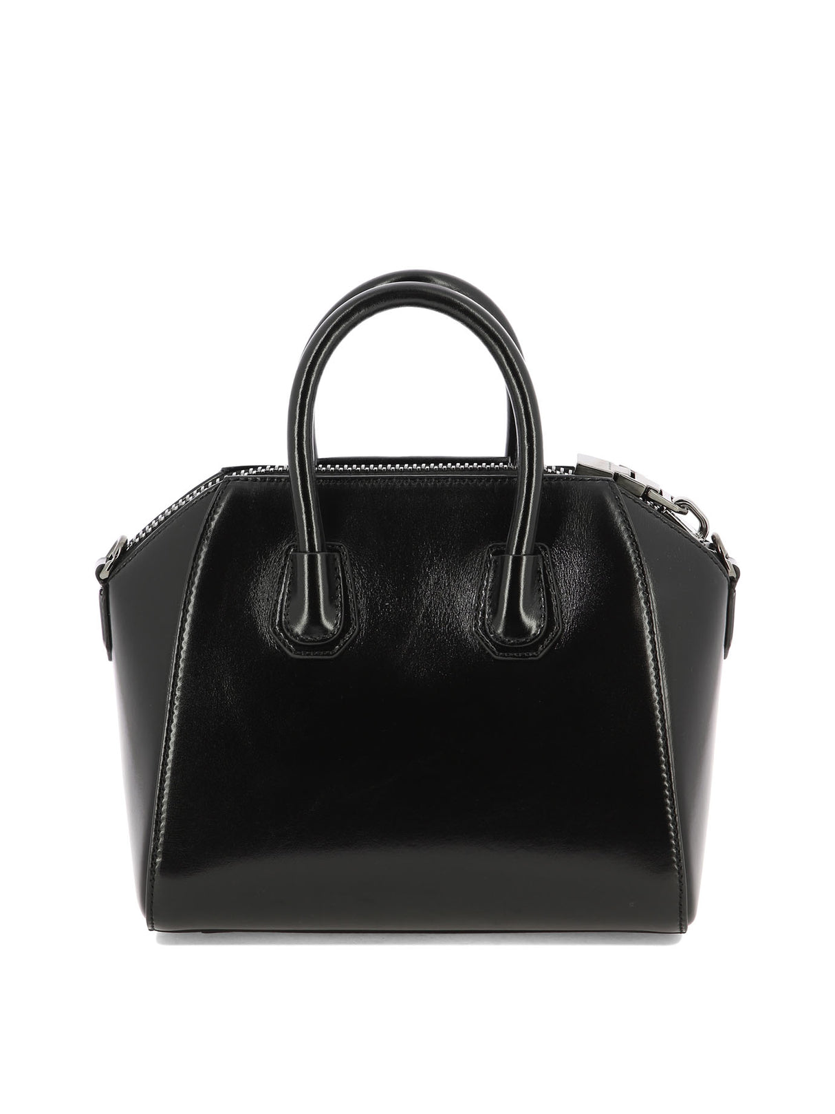 GIVENCHY Mini Antigona Top-Handle Black Leather Handbag for Women SS24