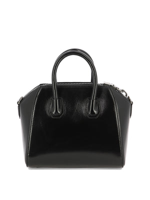 エレガントなミニハンドバッグ、調節可能なストラップ付き、ブラック - 26x19x13 cm
