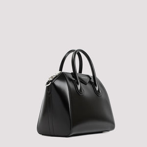 Black Small Leather Handbag for Women