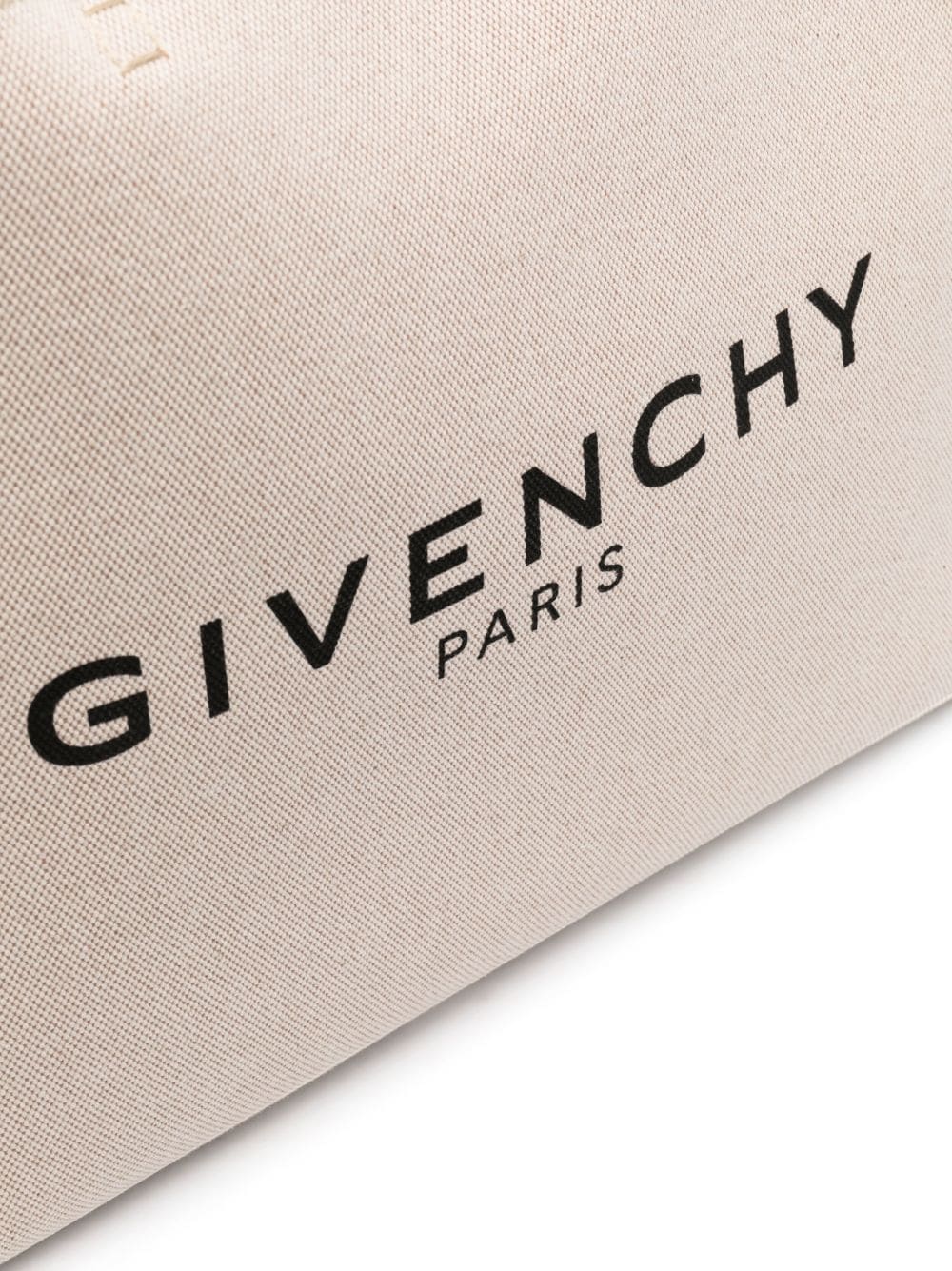 GIVENCHY Tan Logo-Print Large Canvas Tote Handbag with Shoulder Straps