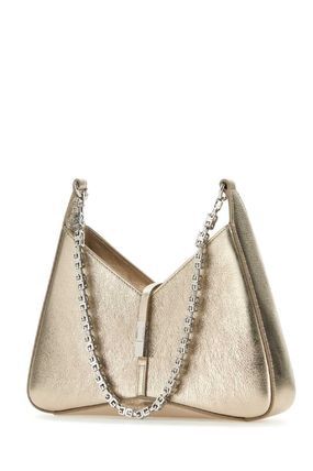 GIVENCHY Small Gold Cut-Out Zippered Calfskin Handbag for Women