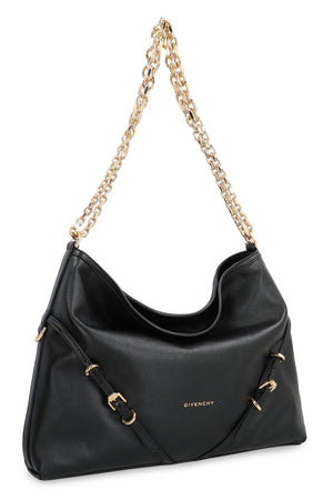 GIVENCHY Sleek and Chic Black Leather Shoulder Handbag for Women