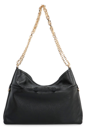 GIVENCHY Sleek and Chic Black Leather Shoulder Handbag for Women