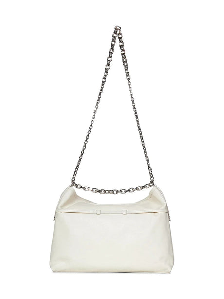 GIVENCHY Women's Medium Voyou Chain White Leather Shoulder Bag