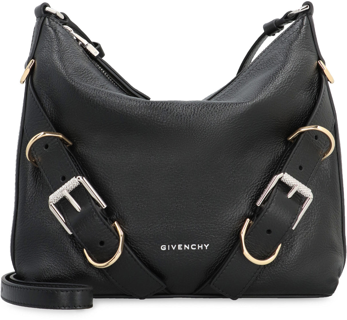 GIVENCHY Chic Black Mini Handbag with Silver Logo Zip