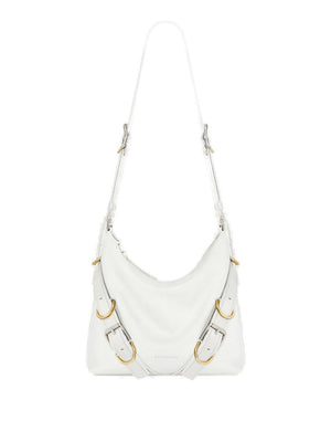 GIVENCHY Mini Voyou Ivory White Calf Leather Crossbody Handbag