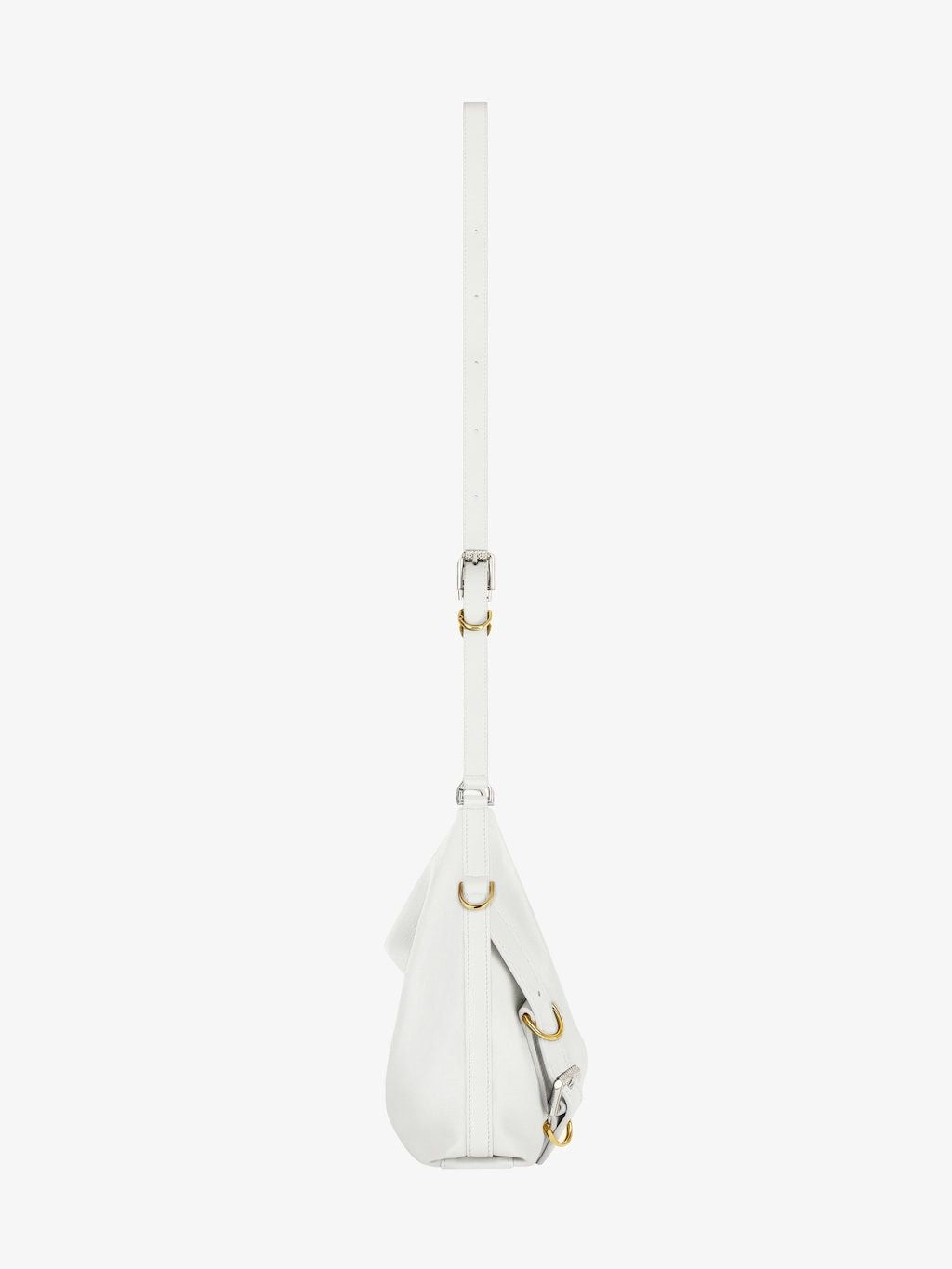 GIVENCHY Mini Voyou Ivory White Calf Leather Crossbody Handbag