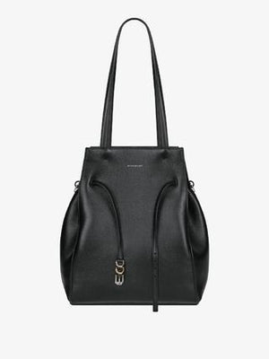 GIVENCHY Sleek Black Tote Handbag with Silver Logo