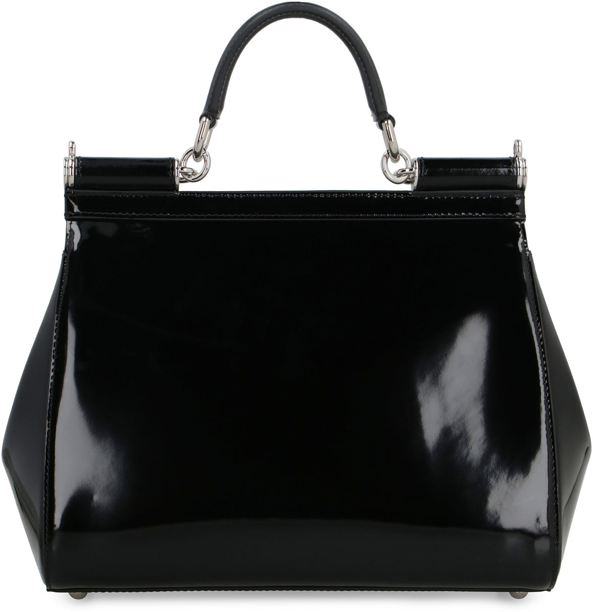 DOLCE & GABBANA Sicily Leather Handbag - Black