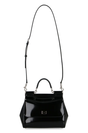 DOLCE & GABBANA Sicily Leather Handbag - Black