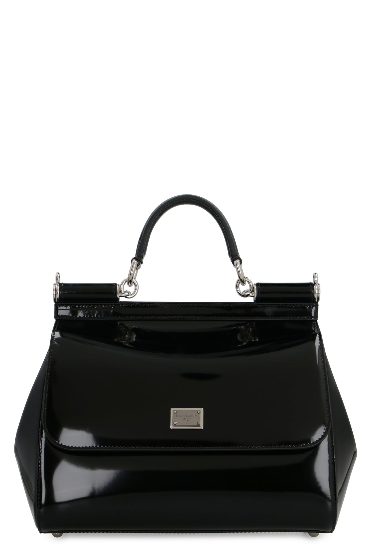 DOLCE & GABBANA Sicily Leather Handbag - Black