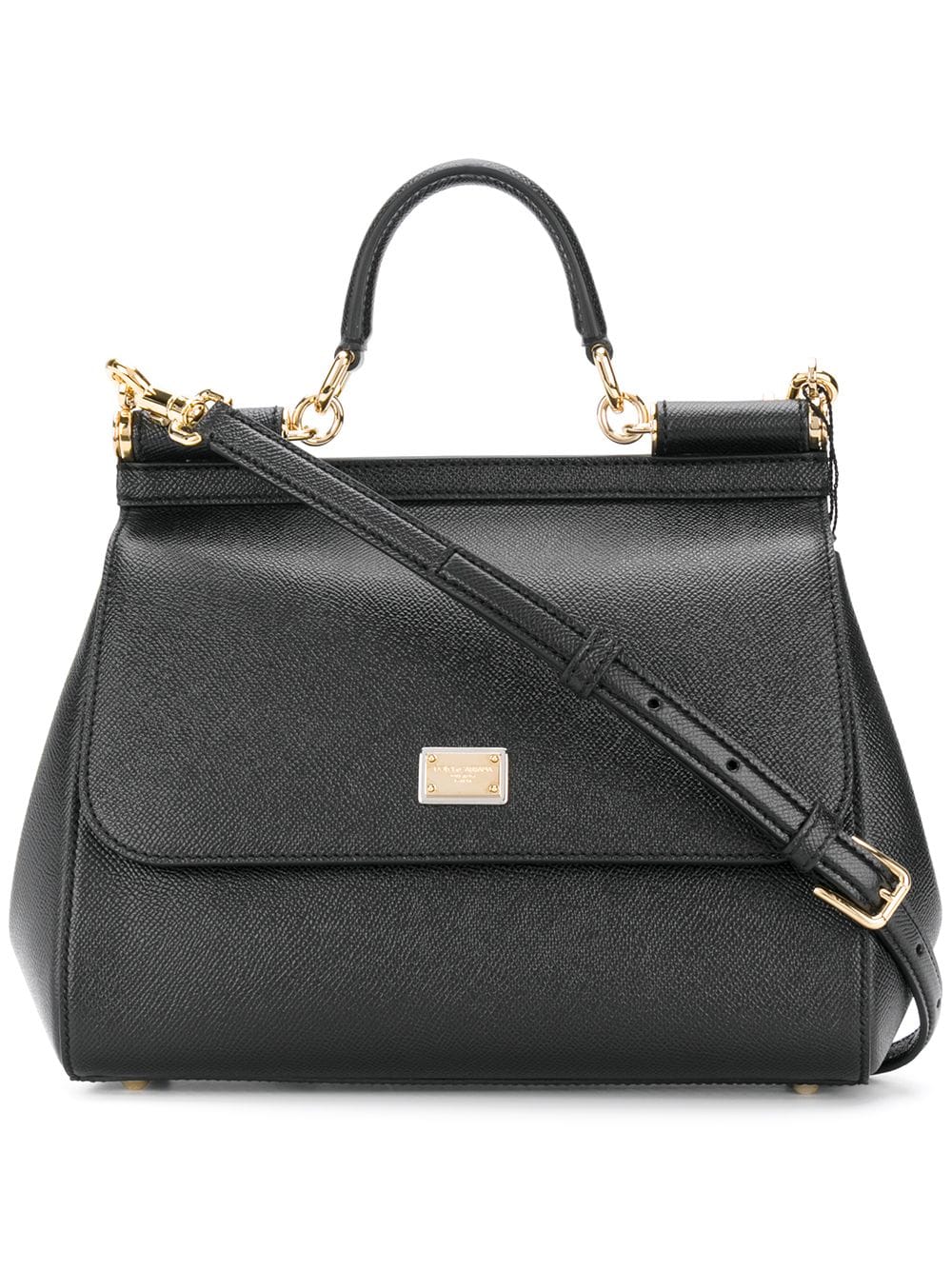 DOLCE & GABBANA Medium Leather Shoulder Handbag