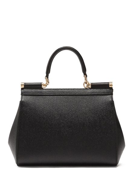 Small Sicily Shoulder Bag for Women in Black Calf Leather