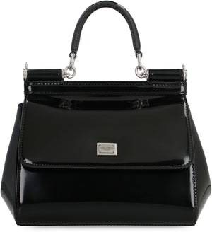 DOLCE & GABBANA Stylish Black Patent Leather Handbag for Women