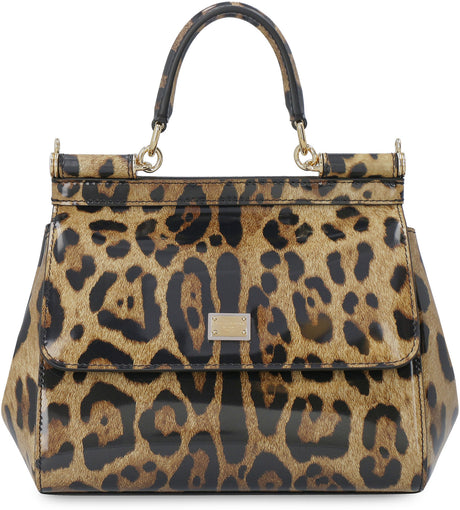 Leopard Print Small Leather Handbag - 雪豹紋小牛皮手提包