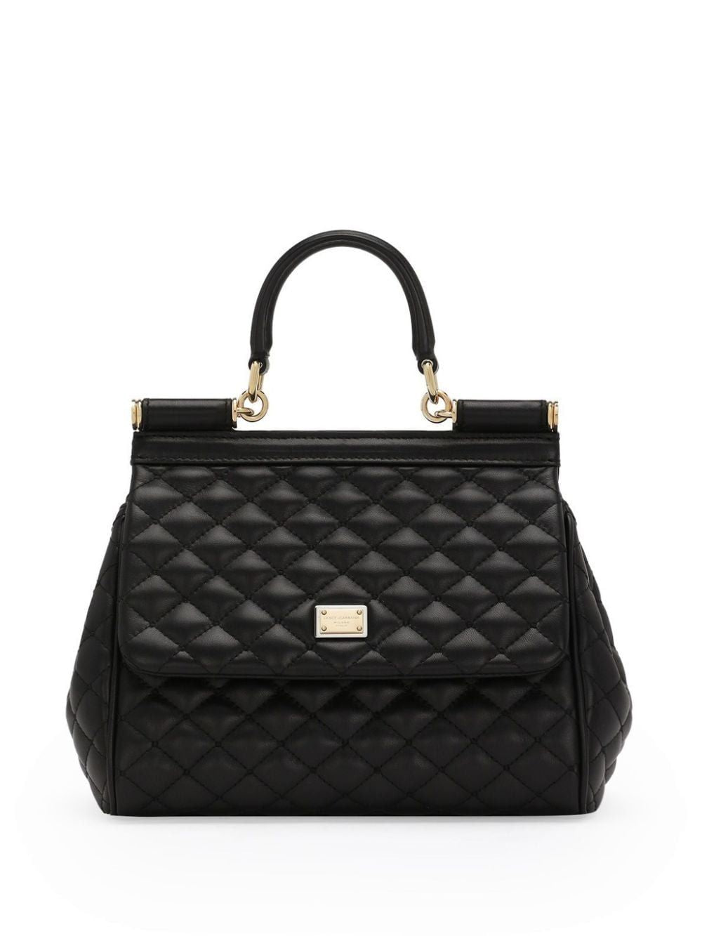 DOLCE & GABBANA Medium Quilted Leather Handbag