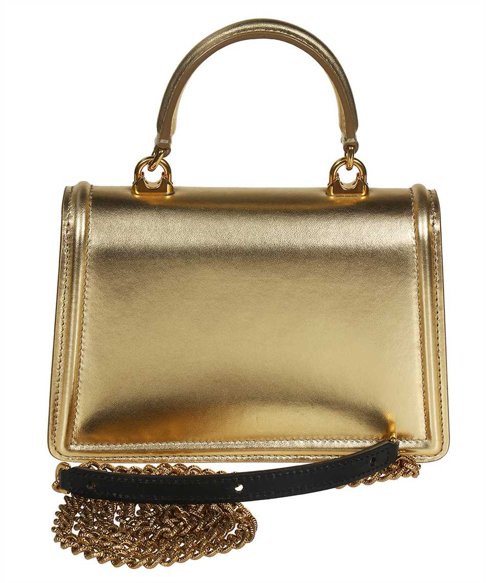 DOLCE & GABBANA Dazzle in Our Metallic Leather Top-Handle Handbag for Women