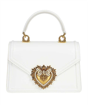 DOLCE & GABBANA Mini Leather Handbag with Sacred Heart Detail