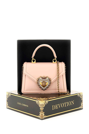 DOLCE & GABBANA Mini Leather Handbag with Sacred Heart Detail