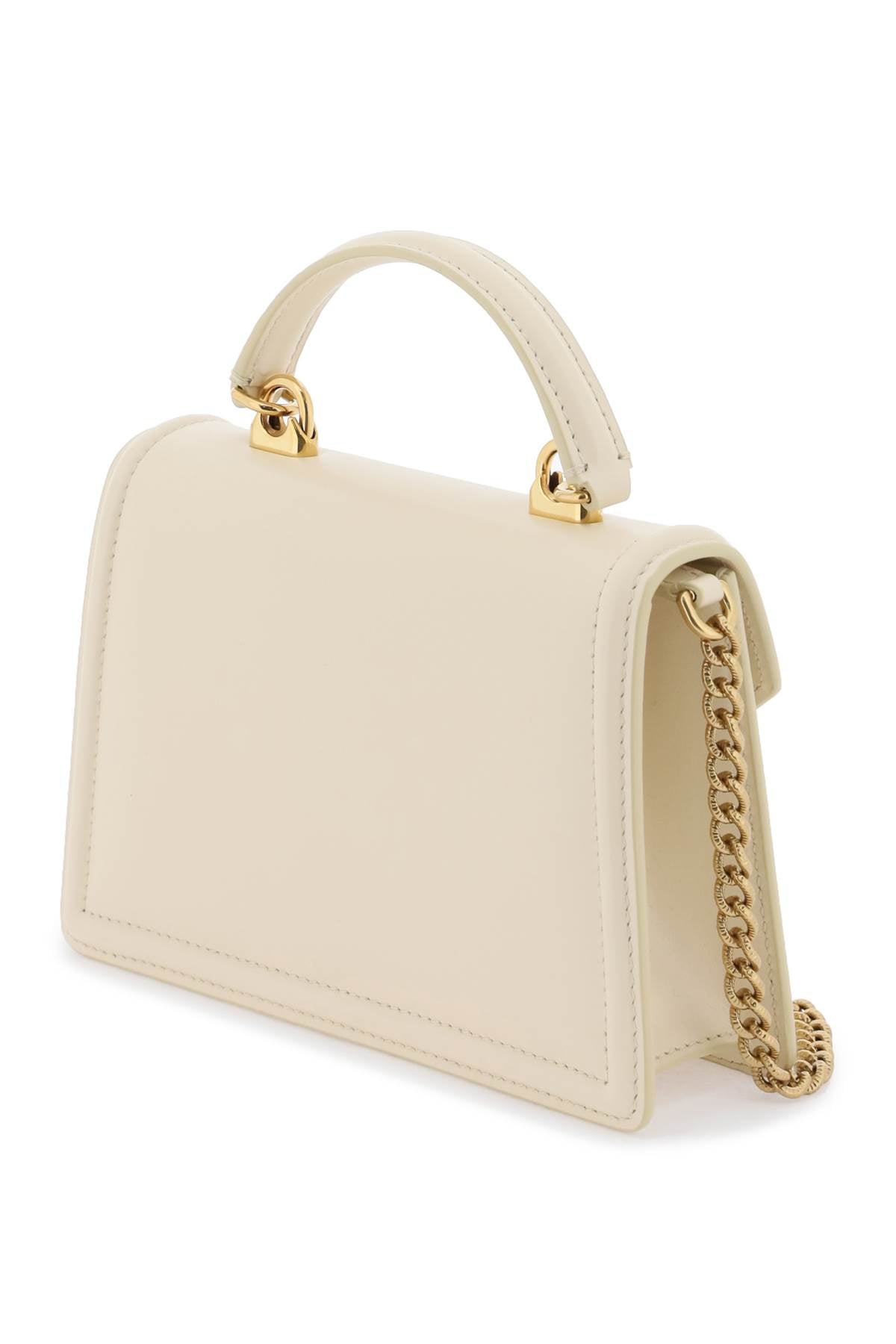 DOLCE & GABBANA Mini Leather Handbag with Sacred Heart Detail