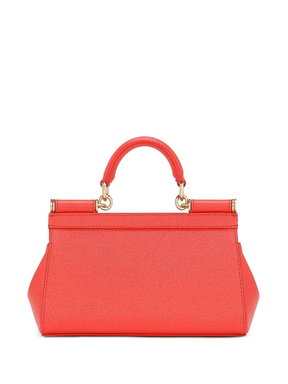 DOLCE & GABBANA Elegant Coral Red Mini Sicily Handbag