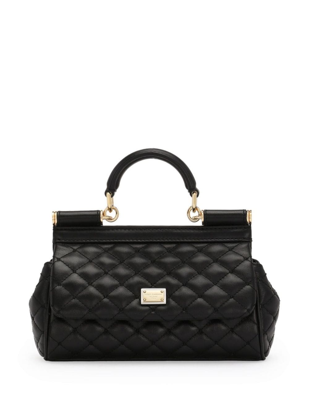 DOLCE & GABBANA Elegant Quilted Mini Leather Handbag