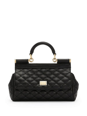 DOLCE & GABBANA Elegant Quilted Mini Leather Handbag