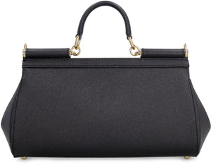 DOLCE & GABBANA Saffiano Leather Handbag - Double Magnetic Closure, Gold-Tone Hardware, Adjustable Strap