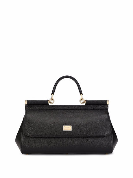 DOLCE & GABBANA Sicily Leather Handbag (Single Handle)