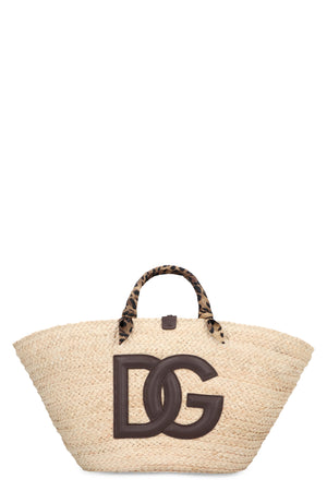 DOLCE & GABBANA Stunning Beige Woven Tote Bag for Fashionable Women